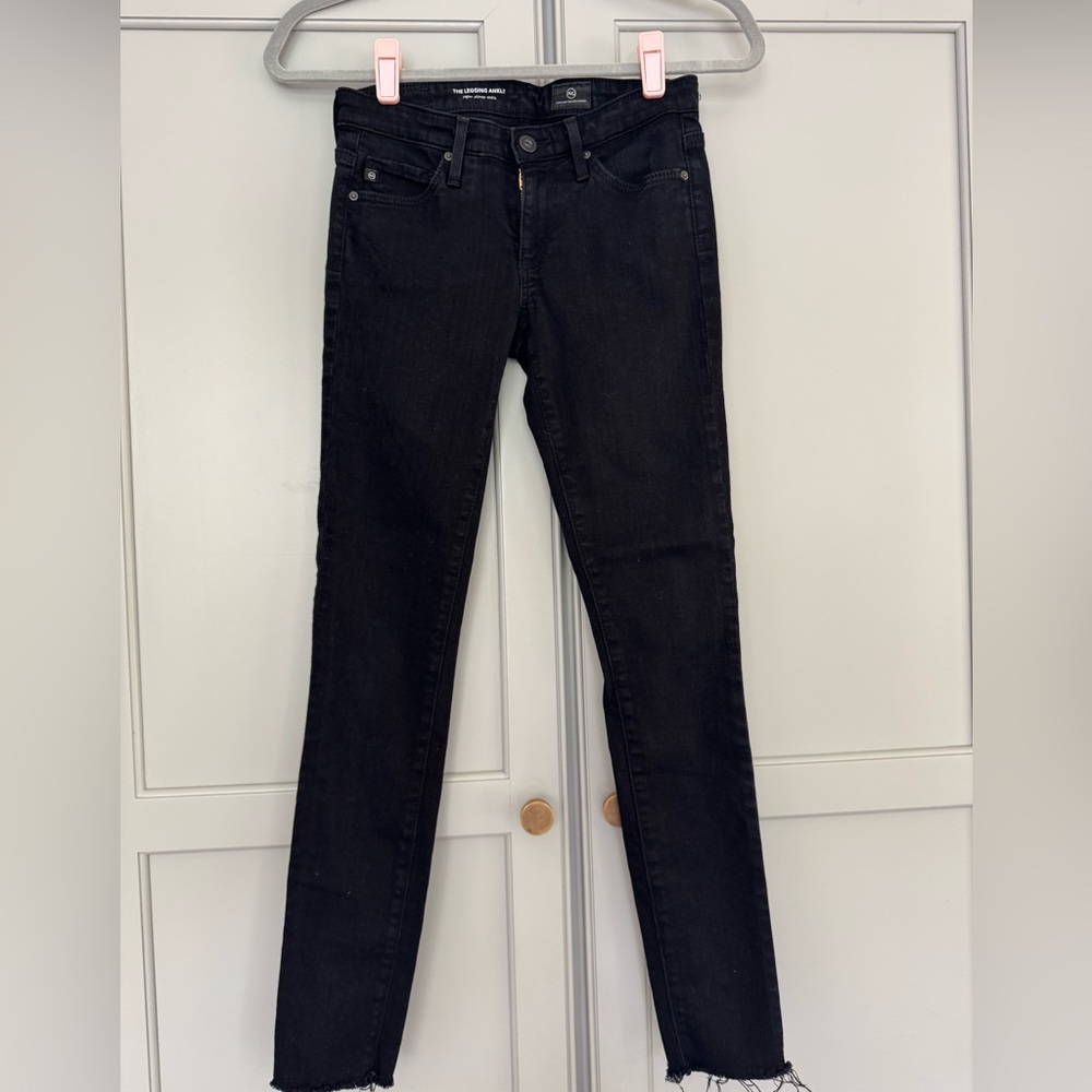 AG legging ankle low rise skinny jean in black size 23